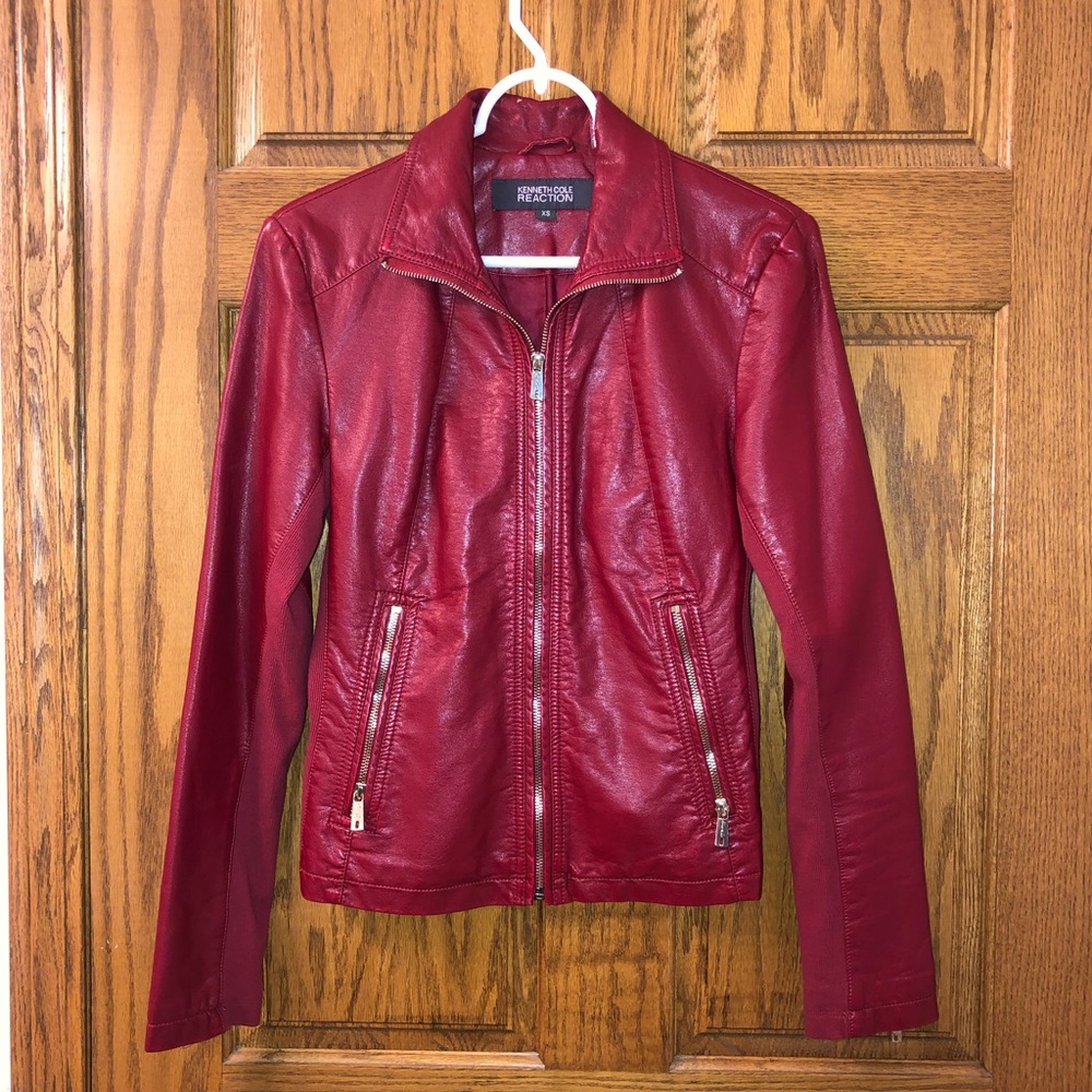 Kenneth Cole Reaction | Red leather jacket